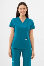 Medizinischer Damen Kasack Uniformix, Super Flex 4000-Caribbean Blue