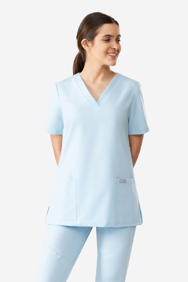 Medizinischer Damen Schlupfkasack, Uniformix Beauty, B1001, hellblau.