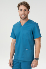 Medizinischer Herren Kasack, FLEXZONE FZ2051, grünblau