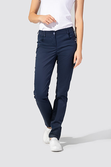 Medizinische Damen Hose Flex Zone, enges Bein, marineblau. FZ1211