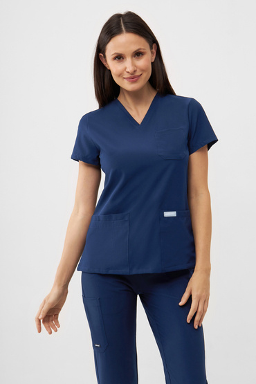 Medizinischer Damen Kasack Uniformix, Super Flex 4000-Navy